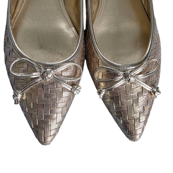 Marc Fisher Apala Woven Flats, Gold Size 9M - Picture 5 of 9